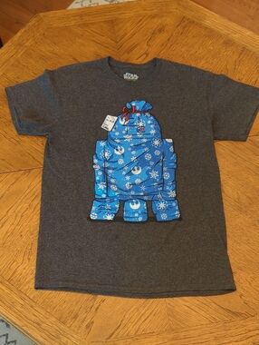 Star Wars R2-D2 Christmas Gift Heather Grey Graphic Tee
